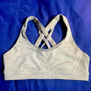 Lulu lemon light gray sports bra size 8